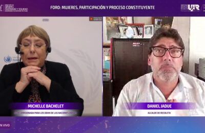 Bachelet reaparece en foro con Daniel Jadue y respalda opción Apruebo a una semana del plebiscito