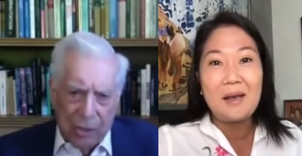 Mario Vargas Llosa en videollamada con Keiko Fujimori: “La defensa de la libertad de Perú está en tus manos”