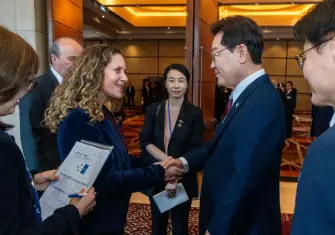 La reservada cita del Presidente de Corea del Sur con empresarios chilenos en el Sheraton